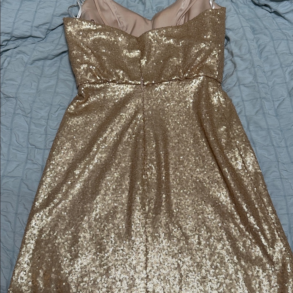 GOLD SEQUIN BARI JAY GOWN - Picture 9 of 16